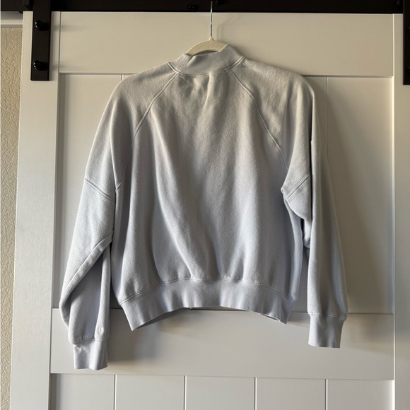 PINK Victoria's Secret Women’s IVY Blue FLEECE MOCK-NECK SWEATSHIRT - Picture 9 of 12